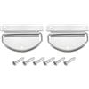 QUARKZMAN 2 Maniglie per Cassa, 76 x 50mm Maniglia Ad Anello Laterale, Maniglie per Scatole in Legno/Metallo con Viti per Cassetti Valigie Casse degli Attrezzi, Argento
