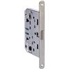Generico Serratura Magnetica tipo POLARIS - Per porte interne Bonaiti/AGB - Modello DOPPIO QUADRO - foro quadro per chiusura con Nottolino - Front.18x196mm - Entrata 50mm - CROMO OPACO