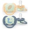 Avent Succhietto ultra soft notte 0-6m cappuccio fluorescente no bpa per pelli sensibili - philips avent