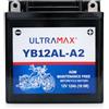 ULTRA MAX UltraMax YB12AL-A2, 12V 12AH 135CCA Motorbike Motorcycle Battery