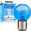 SOFOC Lampadina BA21D 12V 45/40W Alogena Faro Moto G40 Bianca Doppio Filamento Luce Abbagliante/Anabbagliante Attacco a Baionetta 3 Pins 120° 1Pz