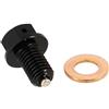 cyclingcolors 1x Tappo di scarico vite magnetico con rondella rame ideale per ciclomotore scooter moto auto quad coppa dell'olio motore, M10x1.50 15mm
