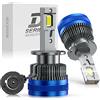 JOSHF Lampadina Led D4S/D4R, 120W 30000LM 6000K +700% di Luminosità per i fari Auto, Kit di Sostituzione Lampadine Xenon HID 35W D4S - Canbus Senza Errori, DC 12V (2 lampada)