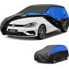 GUNHYI Telo Copriauto Impermeabile e Traspirante,Telo Copri Auto per Volkswagen VW Golf MK6 MK7 MK8 MK9, Nero Blu Telone per Auto da Garage Completo per la Protezione Dalla Pioggia e Dalla Polvere.