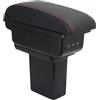 OYHCM Bracciolo per Opel Mokka 2021-2025 3 USB Braccioli Doppio Scomparto, Pelle Nera, Facile da Installare, Accessorio Auto Personalizzato, Pelle Nera