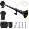 GBKDQQ Kit per clacson ad aria, 12 V, 128 db, clacson ad aria con compressore, corno ad aria compressa per auto da 12 V, camion, barche, moto (tubo singolo nero)