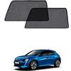 EVOOOR Set di 2 protezioni parasole per auto Peugeot 208 (2020-2024), parasole per finestrini laterali posteriori, traspiranti, protezione UV e isolamento termico, doppia azione protettiva per campeggio, set