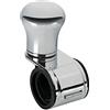 PILOT 00042 Revolve, pomello Volante in Alluminio Cromato, Staffa cromata, Universale per Volanti con Sezione da 20 a 40 mm