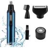 YUYTE Tagliapeli Naso, Tagliacapelli Naso USB Ricaricabile Wireless Portatile 400mAh Set Tagliacapelli Barba Sopracciglia Blu Cielo, Kit Tagliapeli Naso 4 in 1 Tagliapeli Naso E Orecchie