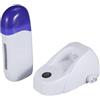Mimdixy Scaldacera Elettrico Per Depilazione, Scaldacera Elettrico Roll On 100g Con Base Riscaldante Dispositivo Scaldacera Per Donna Uomo Corpo, Gamba, Viso, Ascella (Sedile singolo standard europeo)