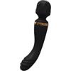 Generico Vibratore a bacchetta 2 in 1 for donna, design a doppia testa, punta curva, velocità regolabile in silicone(AV033-BK)