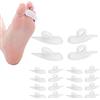 YUYTE Cuscinetti per Dita a Martello, 10 Paia di Separatori per Dita in Gel, Dita Sovrapposte, Cuscinetti per la Correzione Dell'alluce Valgo, Separatori per Dita Trasparenti(bianco)