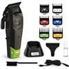 Kiepe Hepike 6371 - Tagliacapelli professionale, senza fili/cavi, motore brushless 8000 giri/min, luce LED, 6 inserti da 1,5 a 13 mm, batteria al litio, base di ricarica, Barber Clipper