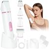 Vicloon Rasoio Elettrico Donna, Rasoio Elettrico 5-in-1 per il Corpo, impermeabile IPX7, Rasoio Parti Intime Kit per Viso Bikini, Ascelle, Gambe, Ricarica Rapida Type-C, Led Display(Bianco)