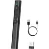 elzle Presentatore Senza Fili Ricaricabile Telecomando Presentazioni | con Collegamento Ipertestuale e Volume, Compatibile Mac, PC, Laptop (Nero Avanzato)