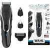 WAHL Aqua Groom Rasoio Trimmer Multigroom Elettrico di Precisione a Zero, Senza Fili, a Batteria Ricaricabile; Resistente all'acqua; Per barba lunga e corta, per il corpo