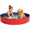 lionto Piscina Cane Pieghevole, PVC Antigraffio, Ø 160 cm, Altezza 30 cm