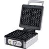 LITTLE BALANCE 8384 SPEED WHITE 1400 - Waffle elettrico - Vero waffle belgi rettangolari croccanti e soffici - Potenza 1400 W - Silver metallizzato