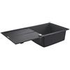 Grohe K400 Lavello in Materiale Composito con Gocciolatoio, Vasca Singola e Gocciolatoio, Granite Black, 100 x 50 cm