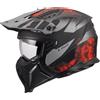LS2, Casco Moto Jet/Modulare DRIFTER GAS Grey Red, M