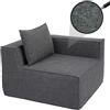 Mendler Elemento angolare/modulo divano HWC-O54, poltrona lounge imbottita, stoffa/tessuto (300 g/m²) 63x97x97cm - grigio scuro