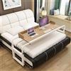Generic Tavolo ospedaliero sopra il letto per uso domestico, tavolo girevole, tavolo da letto con ruote, tavolo da letto ospedaliero, carrello della sedia, scrivania del computer portatile(Color:colore legno)