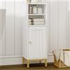 Hzuaneri Armadietto da bagno, Armadietto ad Angolo con Ripiani Regolabili, Mobile da Bagno a Colonna, Apertura personalizzabile, per bagnos, soggiorno, cucina, 26 x 26 x 80 cm, Bianco SC06613G