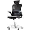 LUTIVO Bravo Sedia ufficio ergonomica [ORIGINALE] Poltrona ufficio con 8 impostazioni di comfort | Sedia da scrivania con rotelle per gaming e smart working | Sedia ergonomica posturale, 150 kg