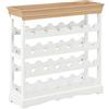 vidaXL Mobile Portavini Design Elegante Senza Tempo Spazioso Funzionale Resistente Solido Cantinetta Portabottiglie MobileBianco in MDF