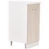 Shally Dogan Mobile Base per Cucina Componibile, Mobiletto con Struttura in Legno Robusta e Resistente, Colore Olmo, Maniglia con Finitura Cromata, Design Moderno (Anta Singola)