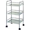 AVANTI TRENDSTORE - Alba - Carrello salvaspazio per la casa o per Il Bagno, in Metallo Cromato con 3 Ripiani. Dimensioni Lap 31,5x71x36,5 cm