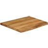 Genérico Piano Tavolo 60x60x2,5 cm Bordi Vivi in Legno Massello di Mango,Marrone,6.42kg,370762