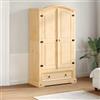 Azzrora Armadi Camera da Letto, Armadio Salvaspazio, Armadio Cameretta, Armadio Camera da Letto, Armadio Camera, Armadio Corona 102x52x186 cm in Legno Massello di Pino