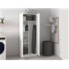 Dmora - Armadio multiuso 2 ante Charleston, Mobile porta scope, Scarpiera con ripiani, Guardaroba porta scarpe, cm73x37h180 cm, Bianco