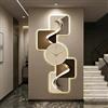 BEBANE Decorazione murale Artistica 3D, Orologio Moderno Astratto Geometrico, Decorazione murale con Illuminazione LED alimentata a Corrente, Adatta per Soggiorno(A,50 * 100cm/19.7 * 39.4in)