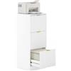 HOMCOM Armadietto per ufficio con 3 cassetti A4/Letter 40x40x101cm Bianco