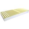 Dinaflex MATERASSO MEMORY 80X190 ALOE VERA, 9 ZONE 2D AD INCASTRO, 5 CM MEMORY, DENSITÀ' 50, 15 CM WATERFOAM, ORTOPEDICO E ANALLERGICO, MATERASSO EXTRA COMFORT, MATERASSO TRASPIRANTE, MADE IN GERMANY, FODERA IN ALOE VERA EASY CLEAN