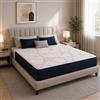 Win Bed Materasso Una Piazza e Mezza 120x190 cm, Memory Foam, Reversibile, Alto 23 cm, Ortopedico ed Ergonomico, Anallergico, Antiacaro e Antibatterico, Made in Italy | Oeko-Tex, CertiPUR