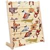 LUPATDY Montessori - Libreria in legno, per bambini, 6 ripiani, con tasca, per camera dei bambini, organizer per libri e sala giochi, 75 x 30 x 80 cm (caricatura)