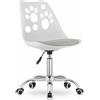 NMK HOME Sedie Ufficio Girevole con Ruote 360 ° - Sedia Scrivania Regolabile in Altezza - Montaggio Semplice e Base Cromata