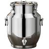 aliooila bidone in Acciaio per Olio con Rubinetto 50 Litri Latte Tappi Latta Acciaio Inox contenitori Acciaio Inox per Alimenti distributore di Bevande for conservare liquidi e Solidi(Capacity,50L)