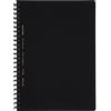 KOKUYO -SV437S5-D - Quaderno con anelli morbidi, 70 fogli A5, a righe, colore: nero