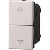 ETTROIT AB1204 Interruttore Doppio Interbloccato saliscendi tapparella 10A Colore Bianco Compatibile Bticino Axolute