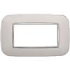 ETTROIT Placca compatibile Bticino Axolute 4 moduli plastica colore bianco Orbis serie Moon Ettroit AN91401