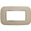 ETTROIT Placca compatibile Bticino Axolute 4 moduli plastica colore sabbia Orbis serie Moon Ettroit AN91409