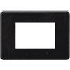 ETTROIT AN87324 Placca Slim Sottile 3P colore Nero Brillante Lucido Compatibile Con Bticino Axolute Air
