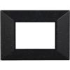 ETTROIT AN90324 Placca Piramide 3P Serie MOON Colore Nero Brillante Compatibile Con Bticino Axolute