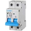 ETTROIT Interruttore magnetotermico 2P 16A 6Ka 220V 2 Moduli DIN JX121660