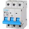 ETTROIT Interruttore magnetotermico automatico 3P 10A 220V 380V 3 Moduli DIN JX131060