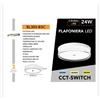 Universo PLAFONIERA LED LAMPADA DA SOFFITTO 24W 200-240V 120Â° IP44 2800K/4000K/6000K BL300-B3C